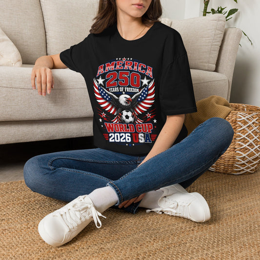 America 250 Years of Freedom Soccer Shirt - Vintage USA Tee