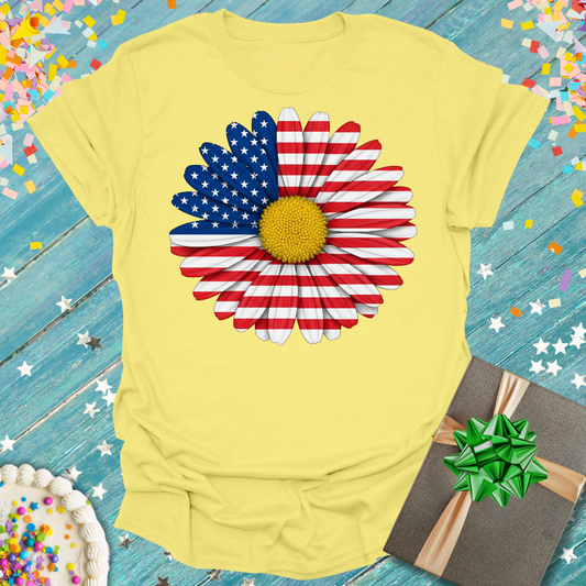 American Flag Daisy T-Shirt