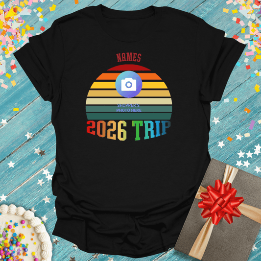 Personalization! Custom Retro Vacation T‑Shirt — Family Trip, Girls Trip & Guys Getaway Shirt