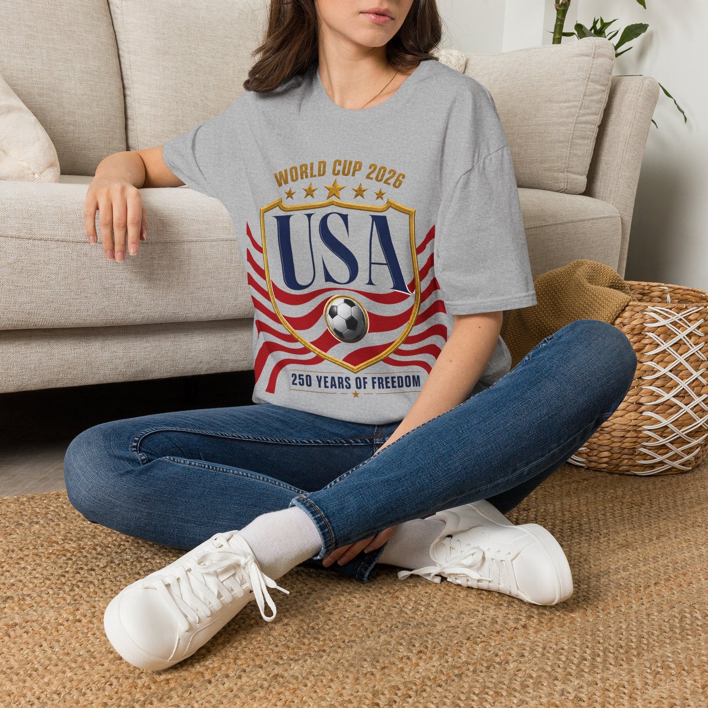 USA Soccer 2026 Era T-Shirt — Patriotic 250 Years of Freedom Fan Tee