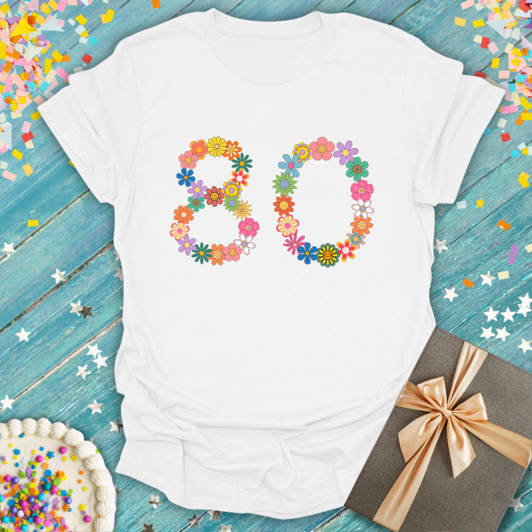 80 Groovy Flowers ERA T-Shirt