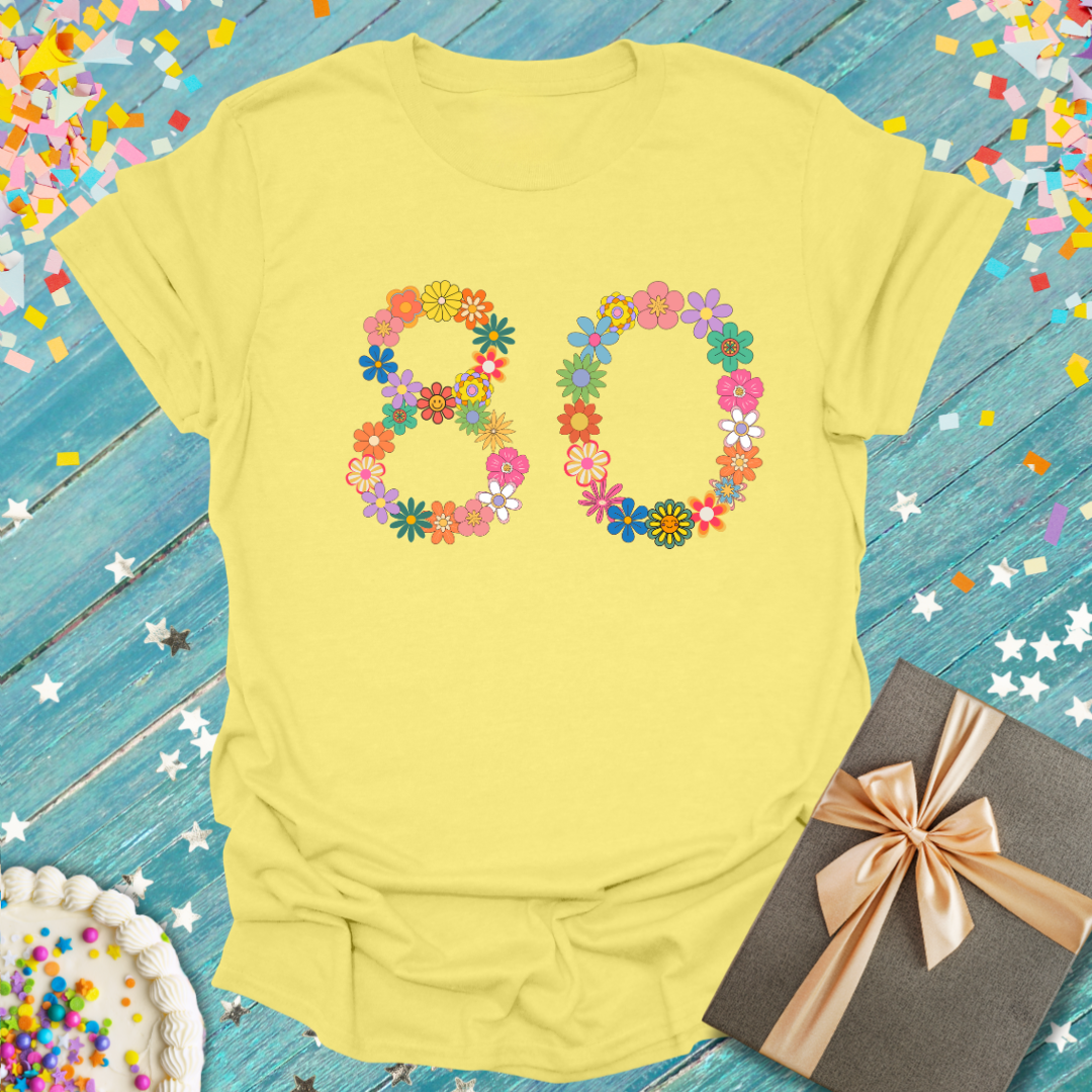 80 Groovy Flowers ERA T-Shirt