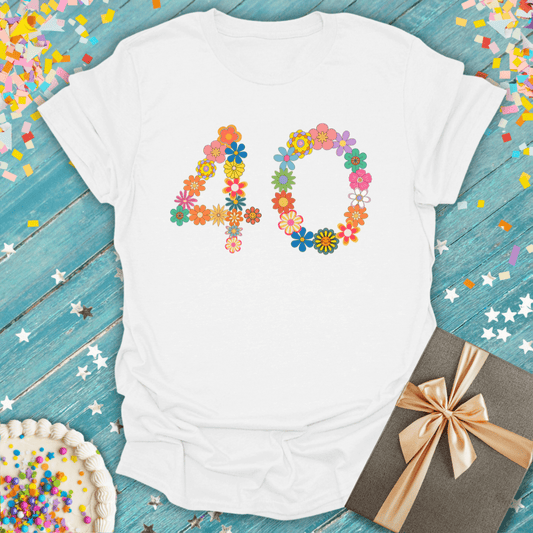 40 Groovy Flowers ERA T-Shirt