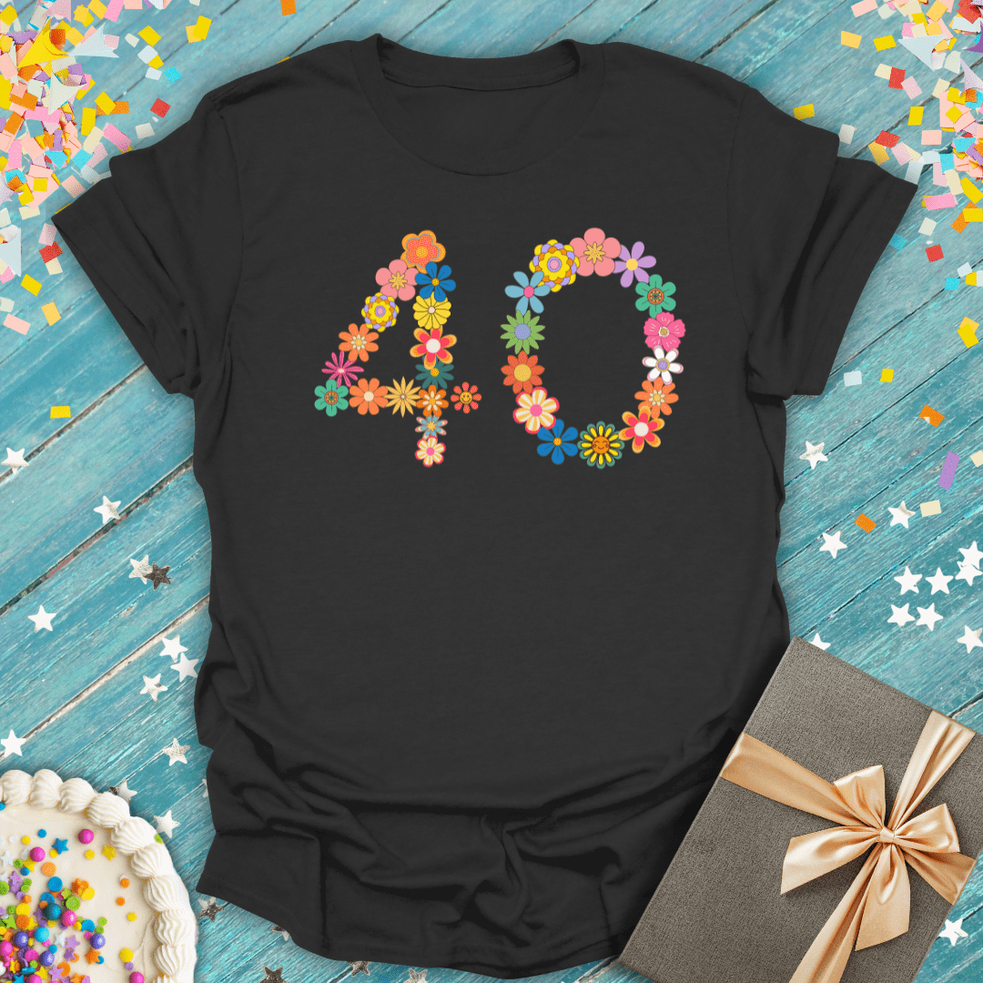 40 Groovy Flowers ERA T-Shirt