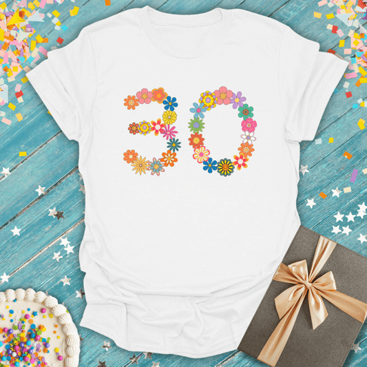 30 Groovy Flowers ERA T-Shirt