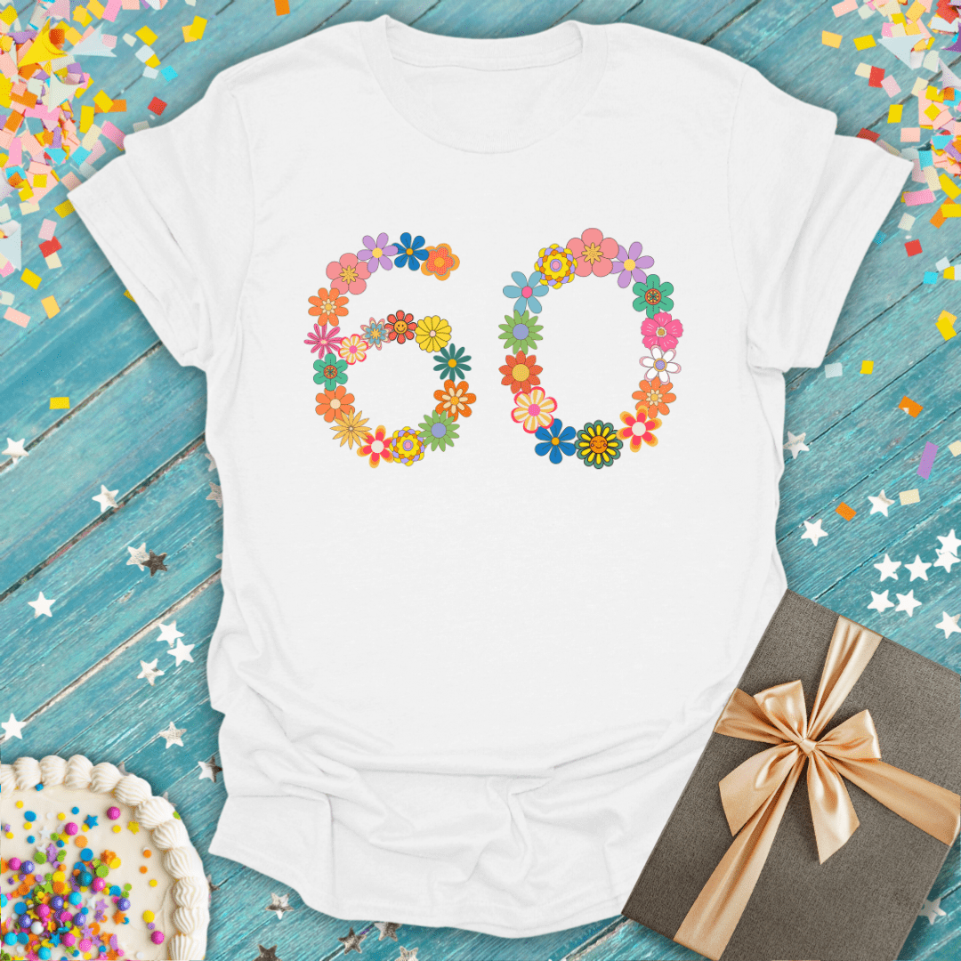 60 Groovy Flowers ERA T-Shirt