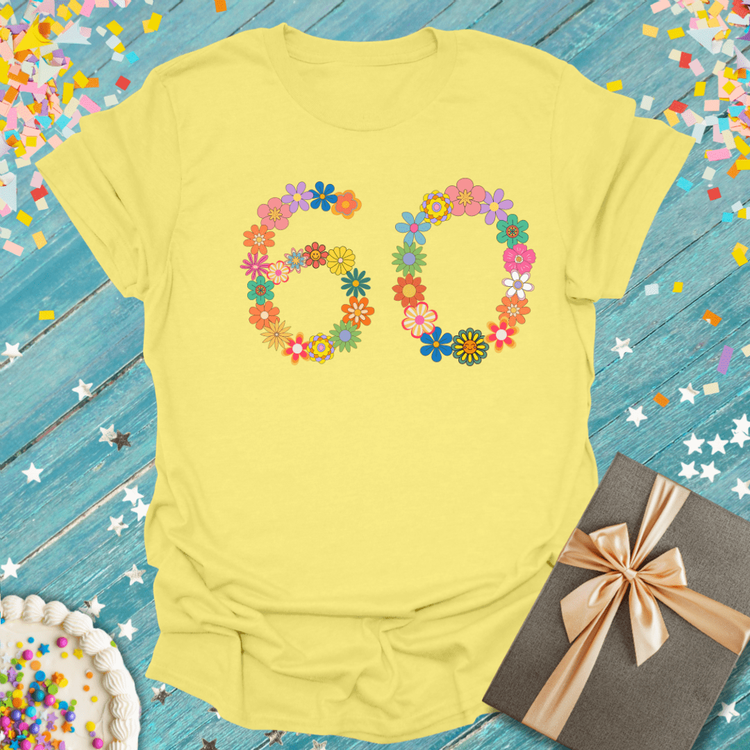 60 Groovy Flowers ERA T-Shirt