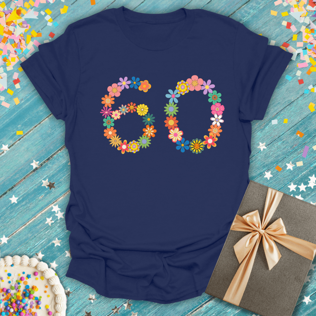 60 Groovy Flowers ERA T-Shirt