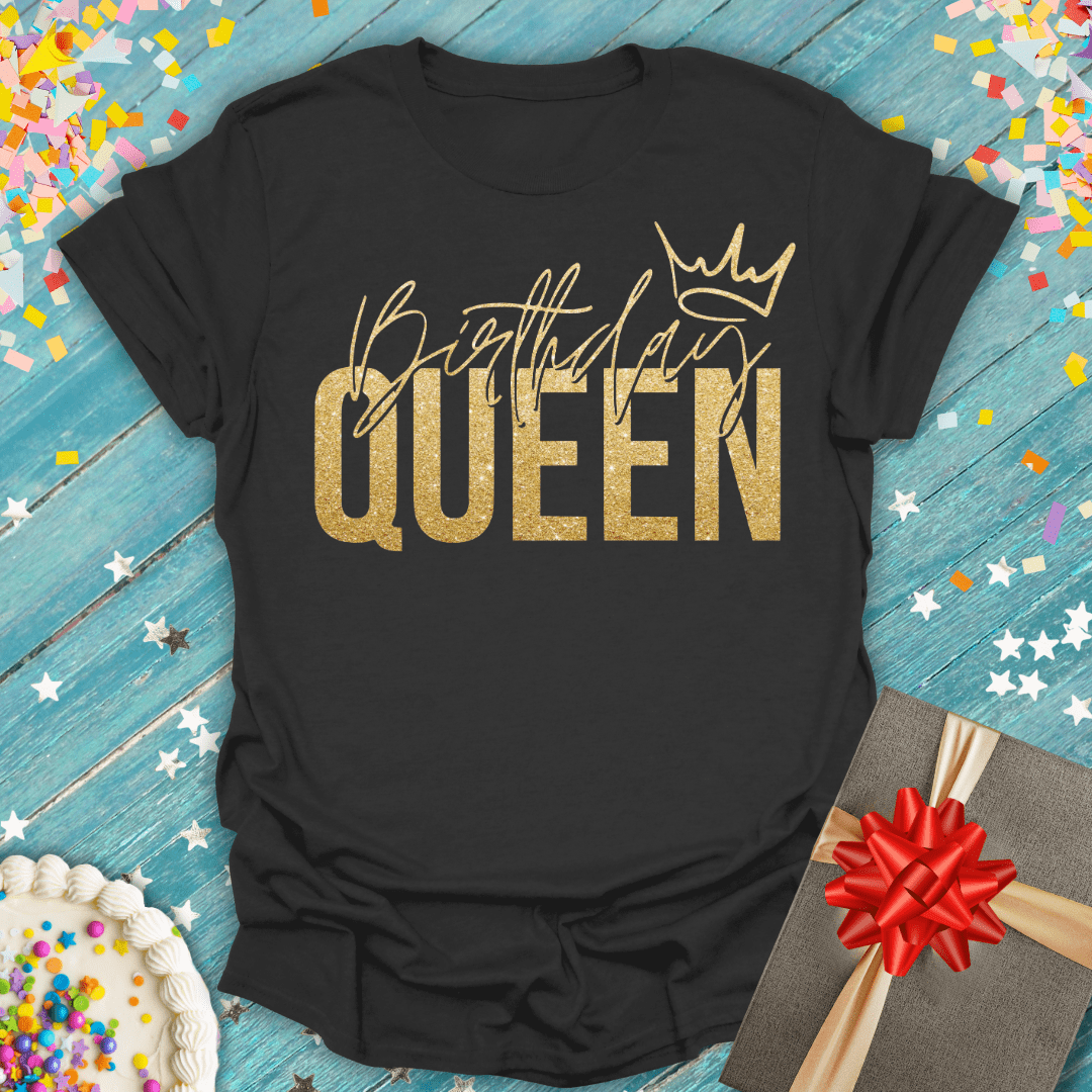 Birthday Queen Faux Gold T-Shirt