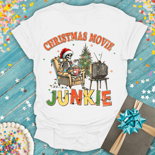 Retro Christmas Movie Junkie ERA T-Shirt