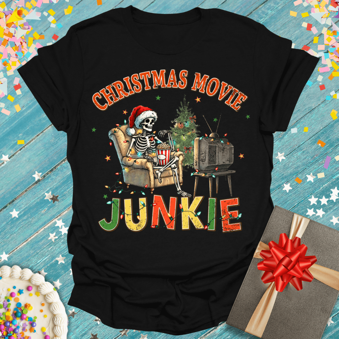 Retro Christmas Movie Junkie ERA T-Shirt