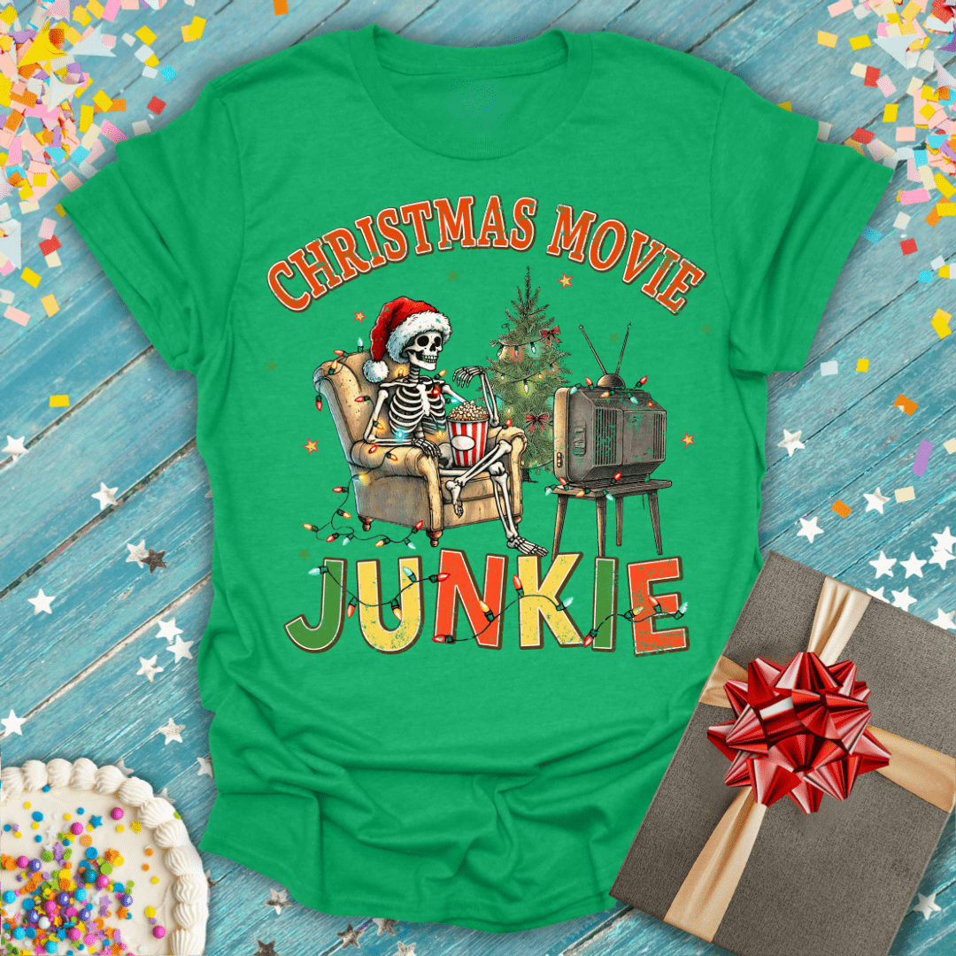 Retro Christmas Movie Junkie ERA T-Shirt