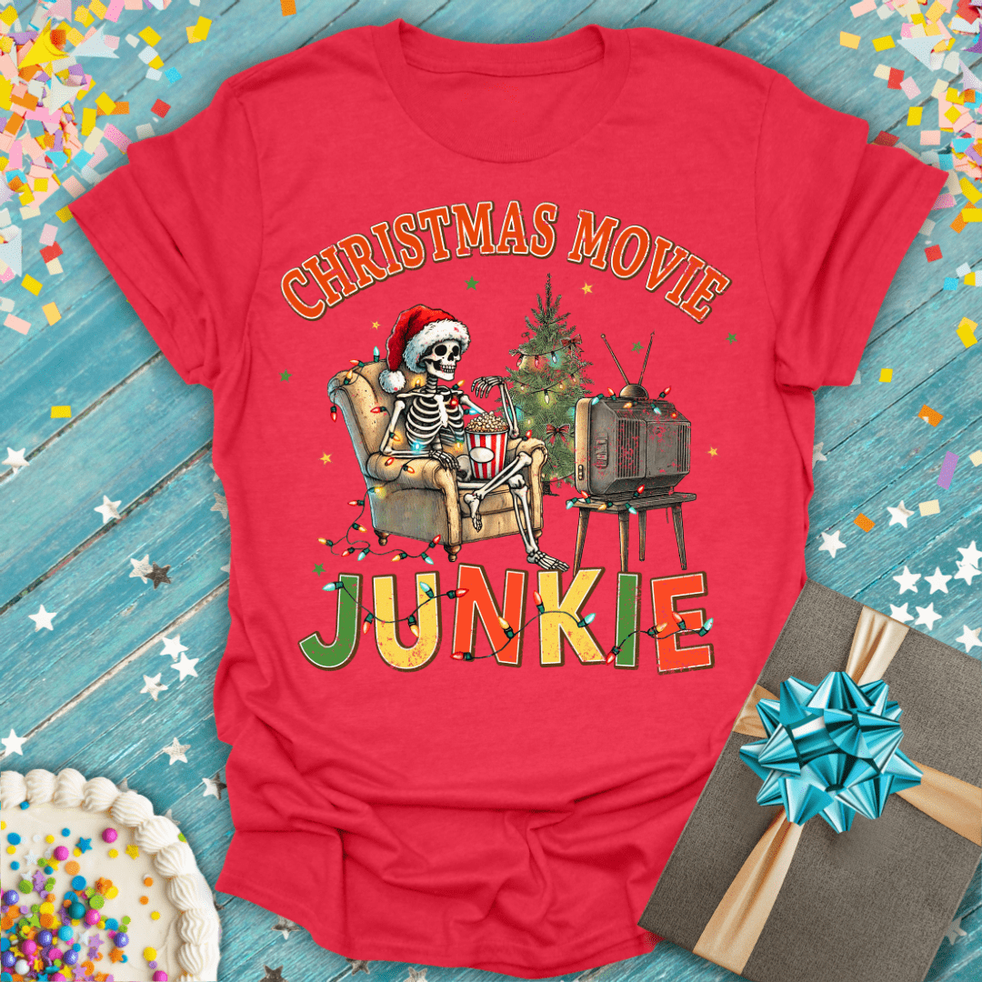 Retro Christmas Movie Junkie ERA T-Shirt