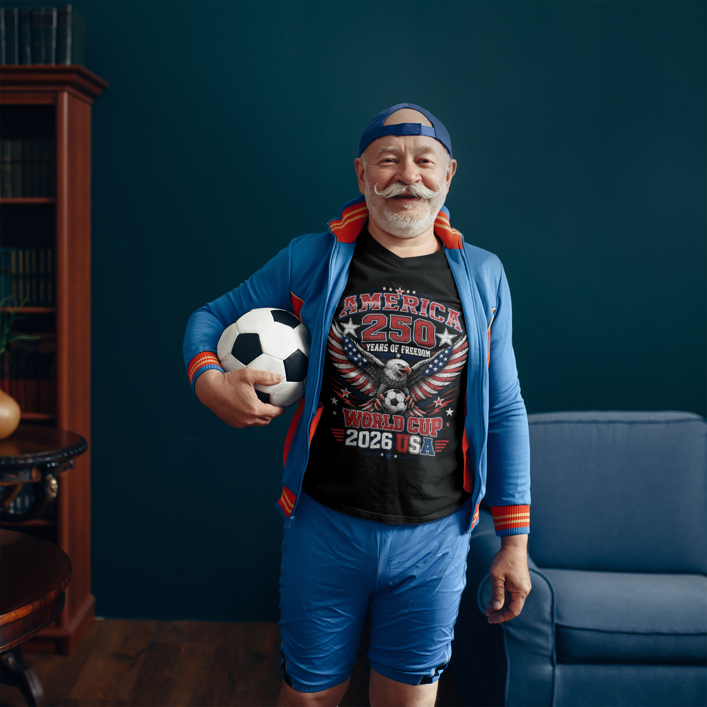 America 250 Years of Freedom Soccer Shirt - Vintage USA Tee