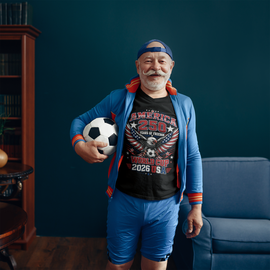 America 250 Years of Freedom Soccer Shirt - Vintage USA Tee