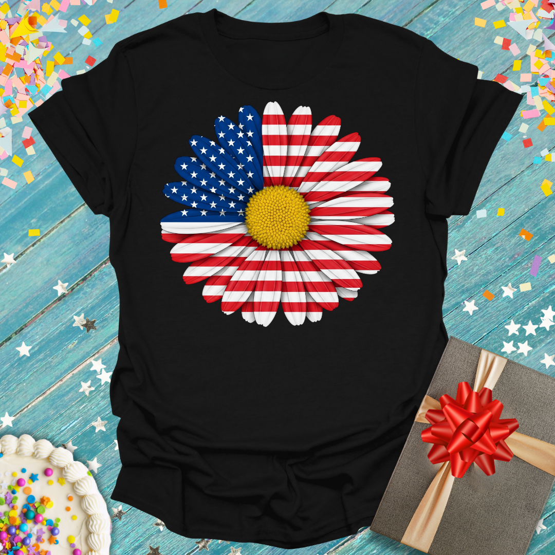 American Flag Daisy T-Shirt