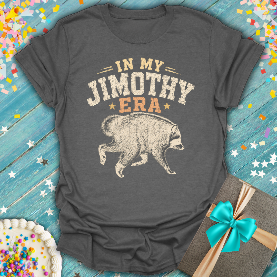Jimothy Era T-Shirt — Retro Raccoon Graphic Tee