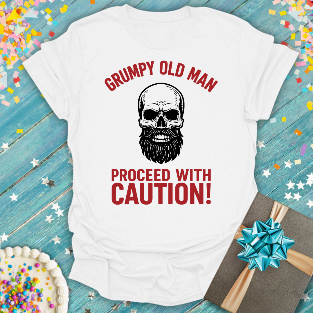 Grumpy Old Man Proceed With Caution T-Shirt