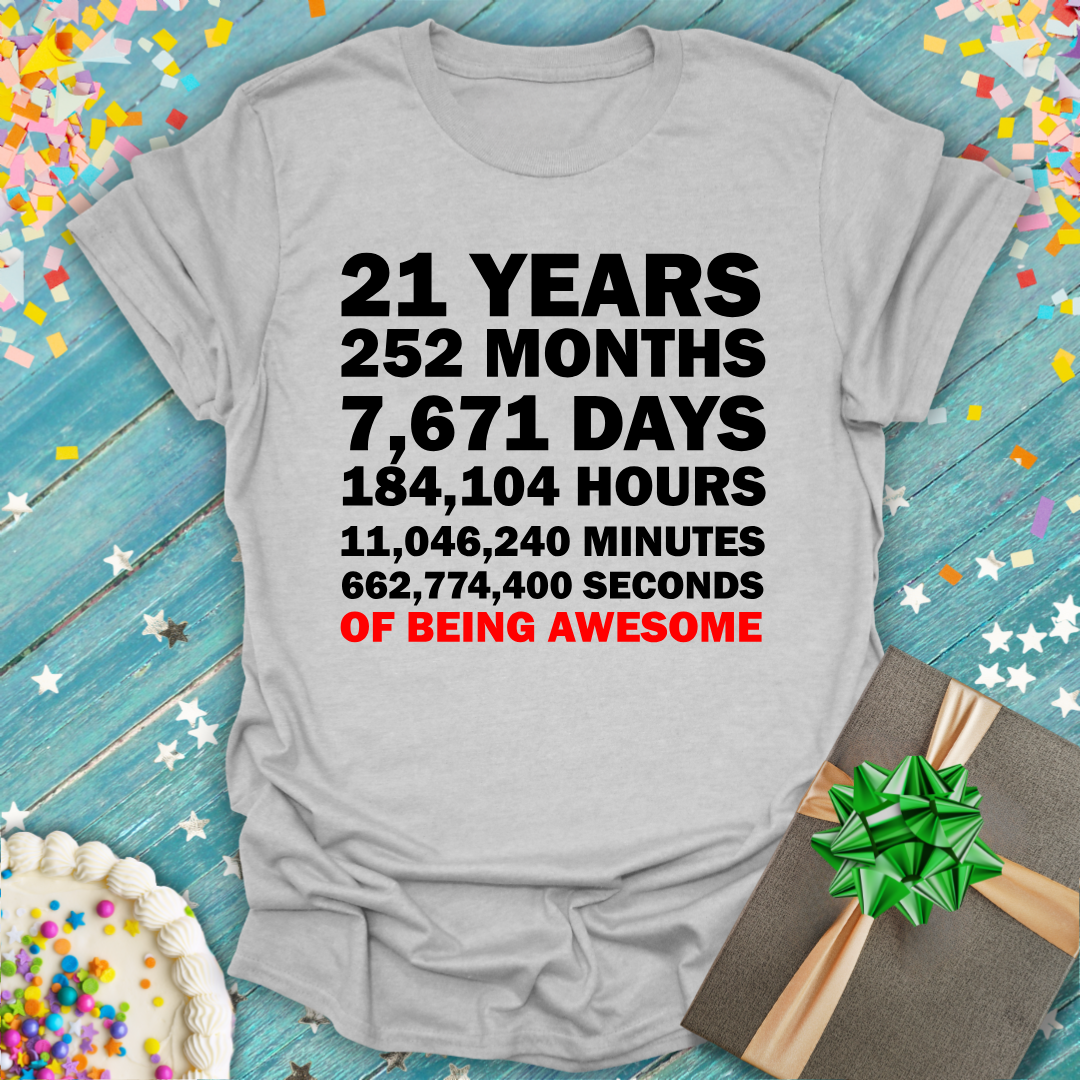 21 Years Timeline T-Shirt