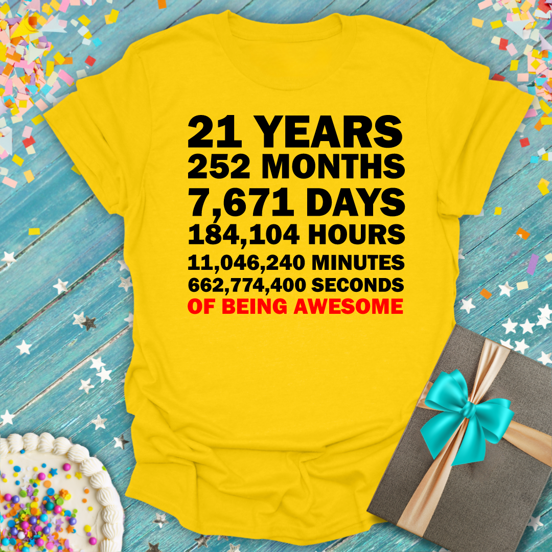 21 Years Timeline T-Shirt