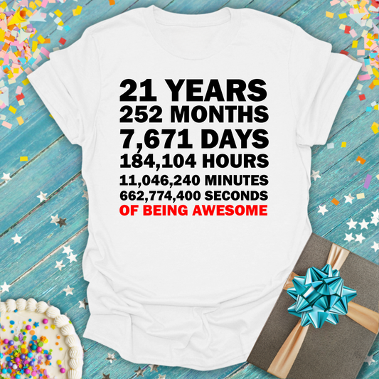 21 Years Timeline T-Shirt
