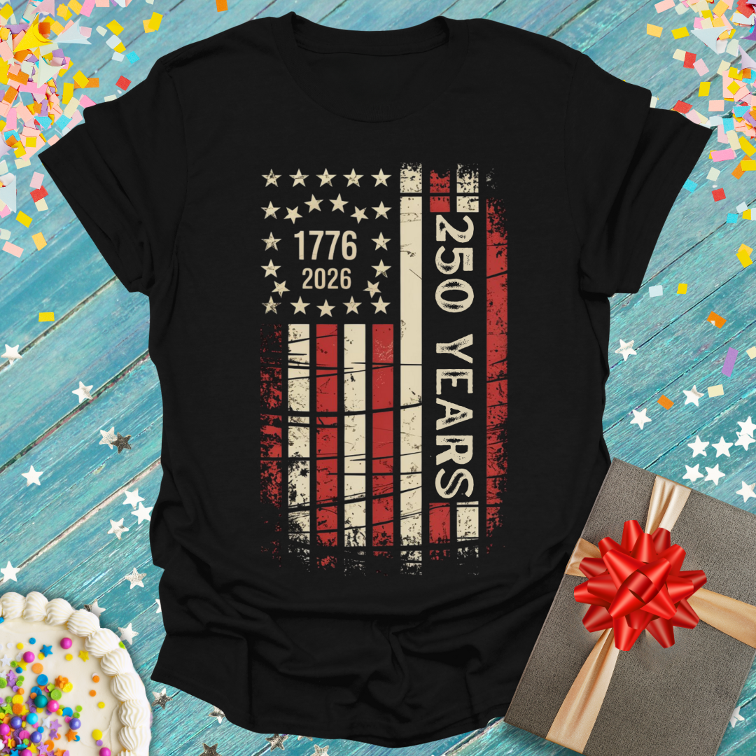 America's 250th Birthday Patriotic T-Shirt - 1776 Retro Era Tee