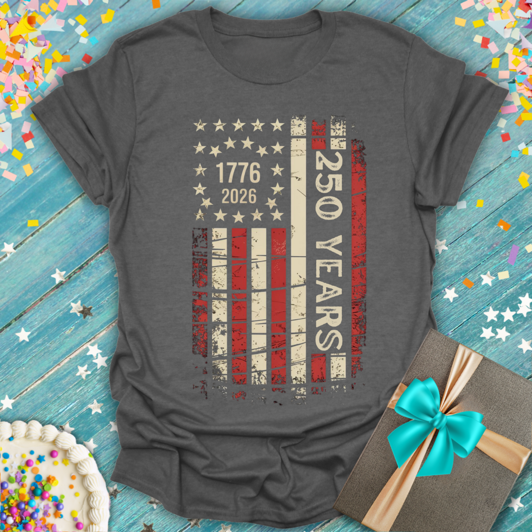 America's 250th Birthday Patriotic T-Shirt - 1776 Retro Era Tee