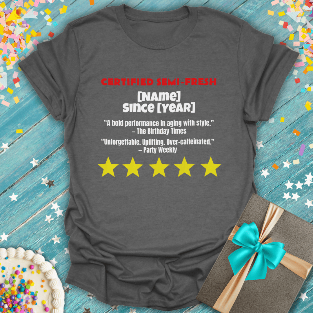 Personalization! 5-Star Birthday Review T-Shirt