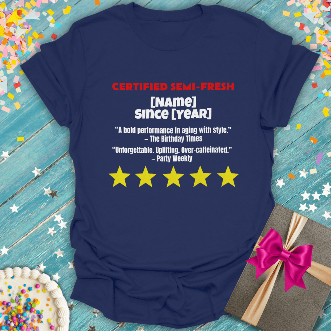 Personalization! 5-Star Birthday Review T-Shirt