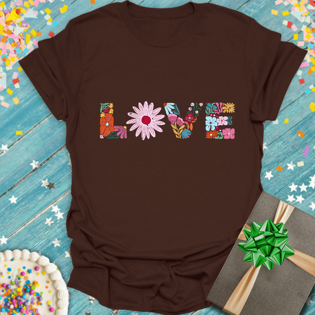 "Love" in Flowers T-Shirt