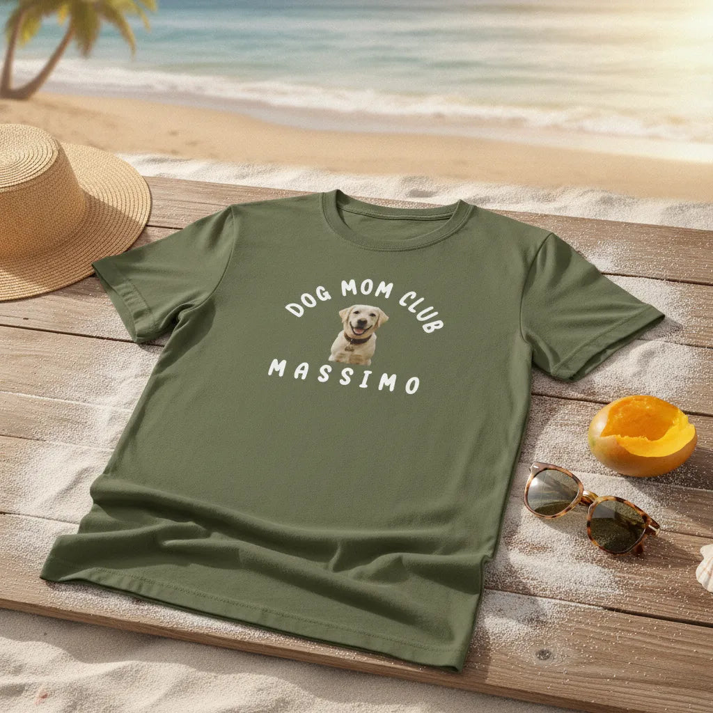 Pet Mom or Dad Club — Personalized Pet Portrait  T-Shirt